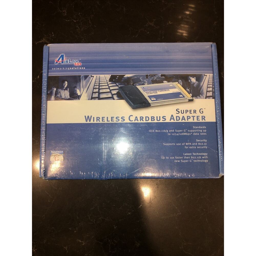 AIRLINK 101 SUPER G WIRELESS CARDBUS ADAPTOR - 802.11b/g -‎ 108Mbpss